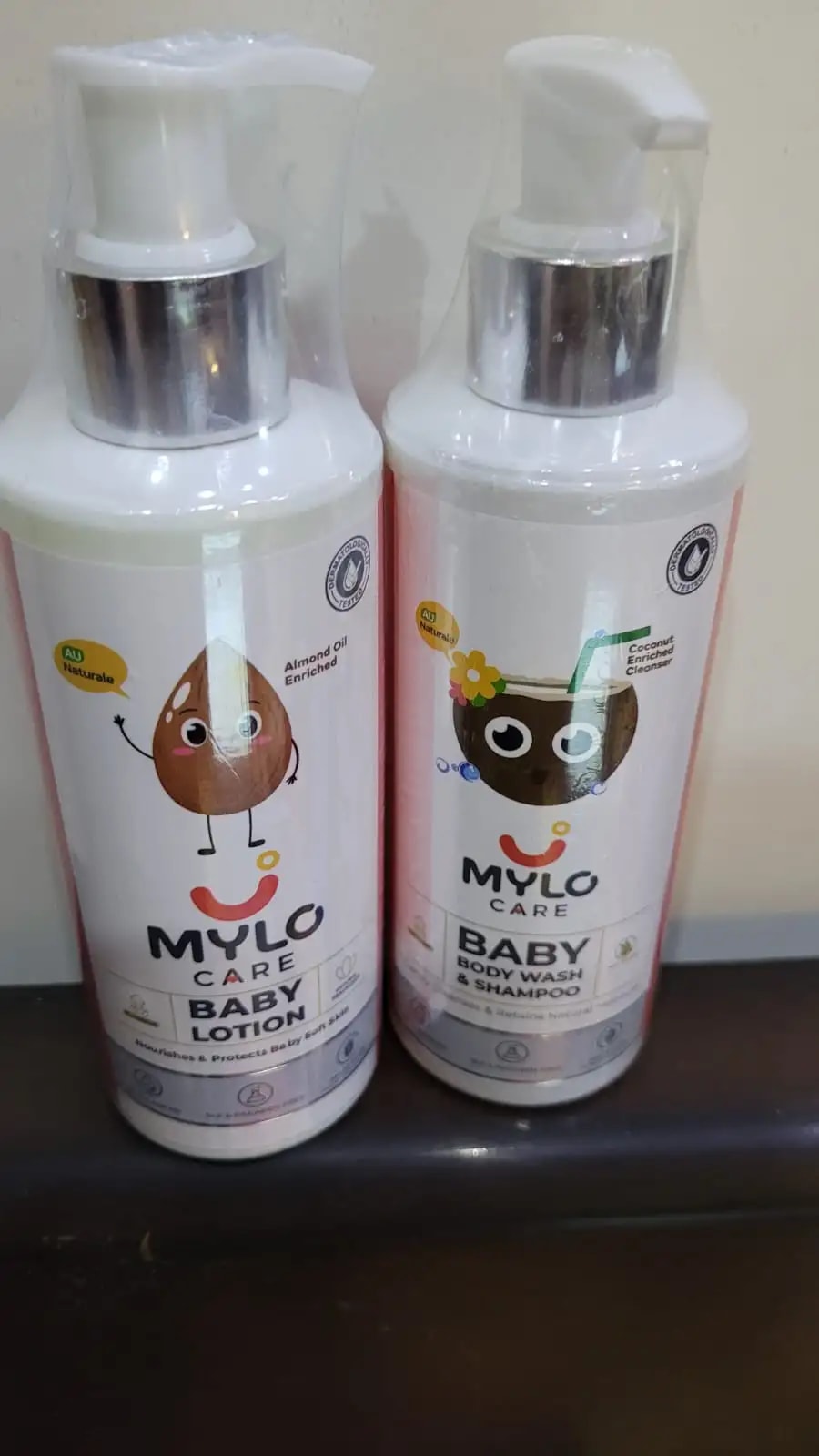 Baby Bath Essentials - Baby Body Wash & Shampoo (200 ml) and Mylo Care Baby Lotion (200 ml) | Tear Free Formulation | 24 Hours Moisturization
